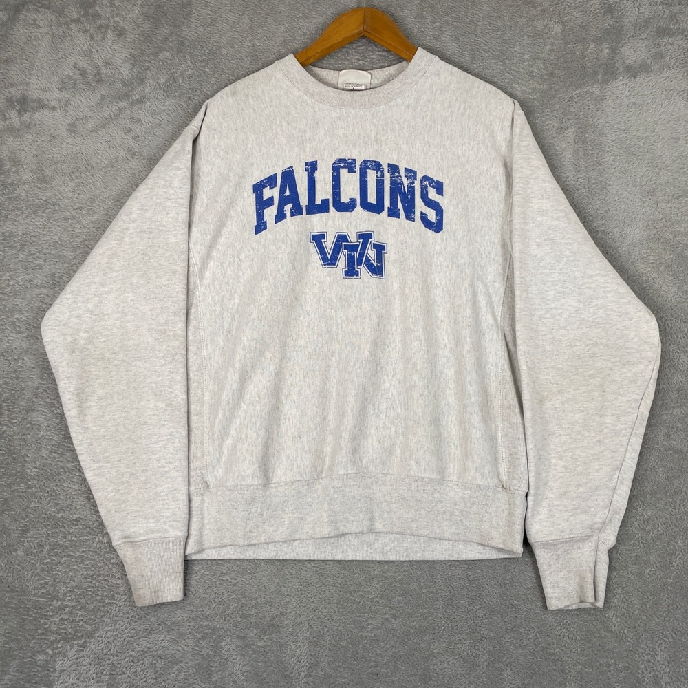 Champion Reverse Weave Falcons Sweatshirt Mens Medium Grey Heather Pullover